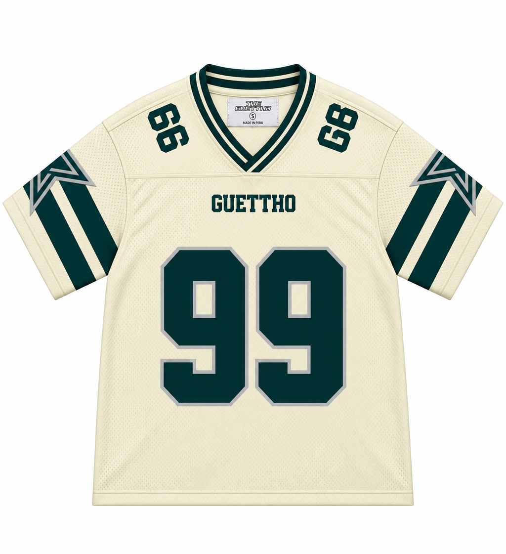Mesh Jersey Guettho Sport /     Cream/Dark Green