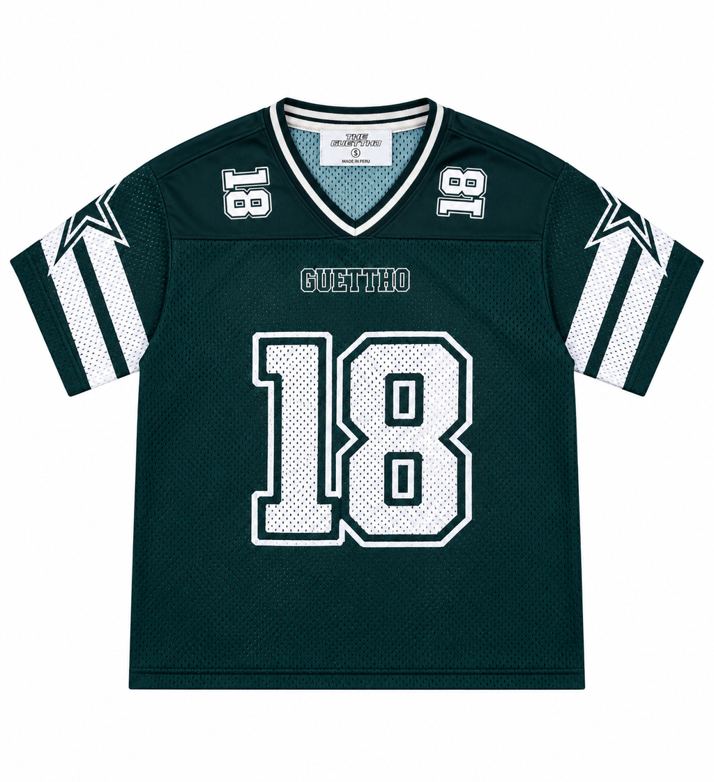 Mesh Jersey Guettho Sport / Dark Green/White