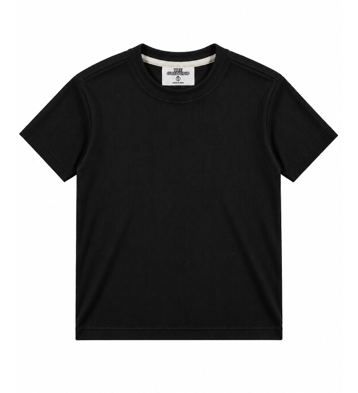 Ribbed T Shirt/ Black