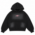 Hoddie Guettho Star / Black Acid Wash