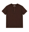 Henley Short Sleeve / Chocolate Brown