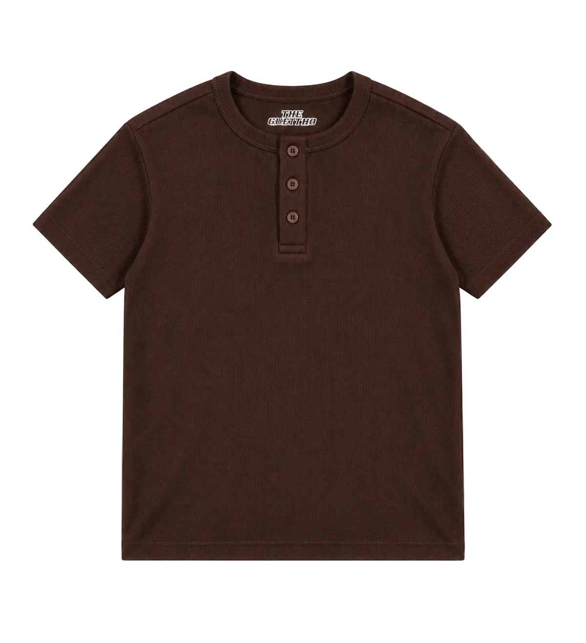 Henley Short Sleeve / Chocolate Brown