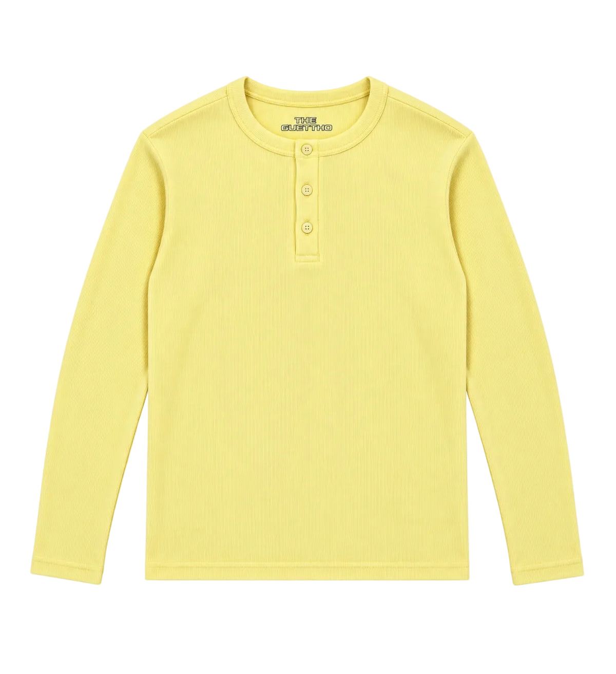 Henley Shirt / Pastel Yellow