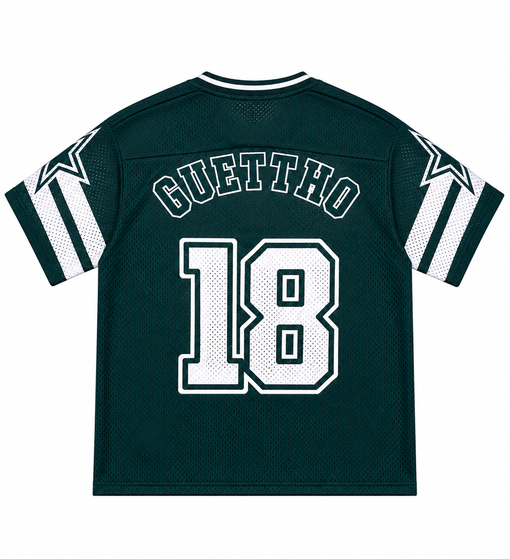 Mesh Jersey Guettho Sport / Dark Green/White