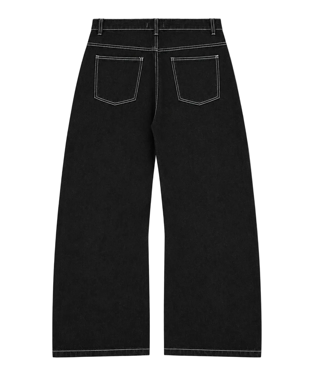 Raw Baggy Denim / Black&White