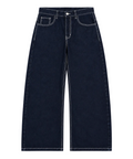 Raw Baggy Denim / Dark Indigo&White