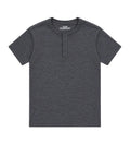Henley Short Sleeve / Dark Grey
