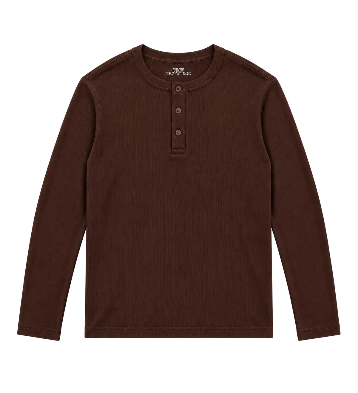 Henley Shirt / Chocolate Brown