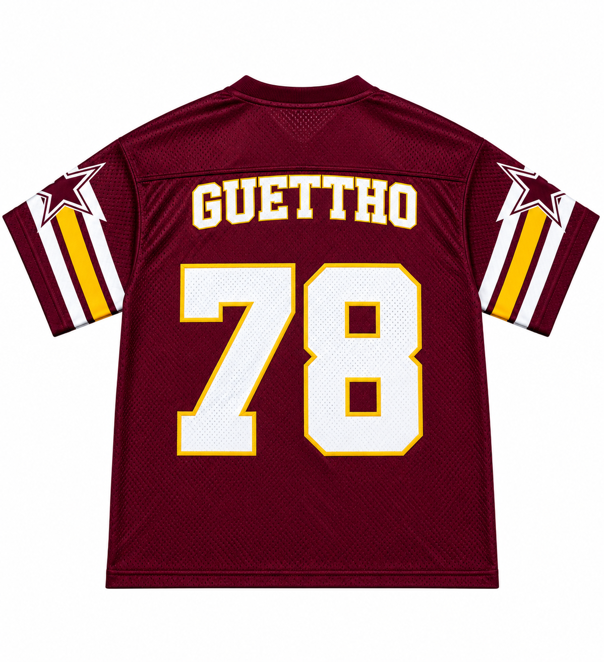 Mesh Jersey Guettho Sport / Burgundy/White/Yellow