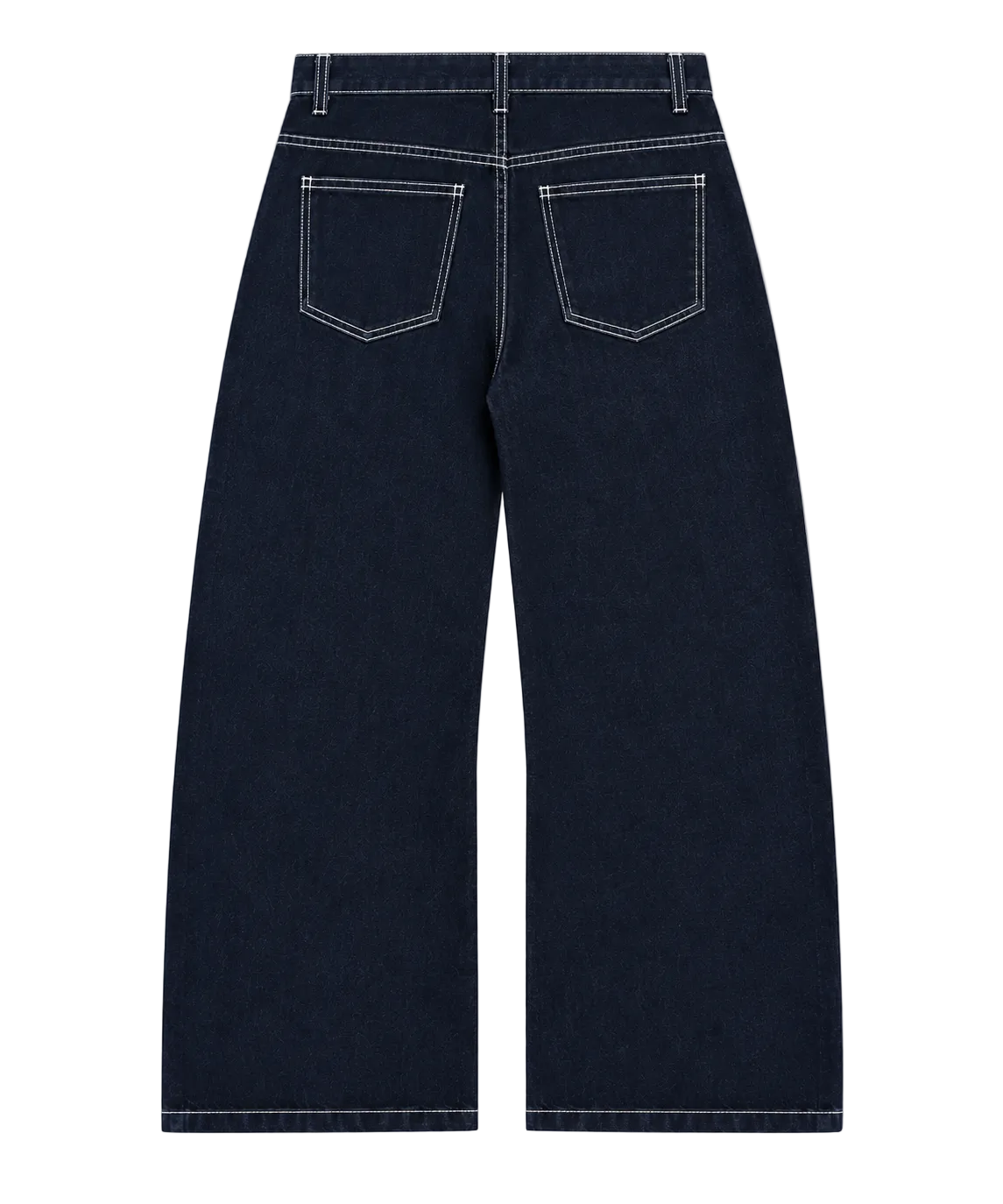 Raw Baggy Denim / Dark Indigo&White