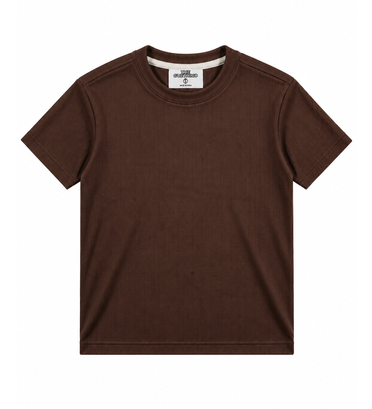 Ribbed T shirt / Chocolate Brown