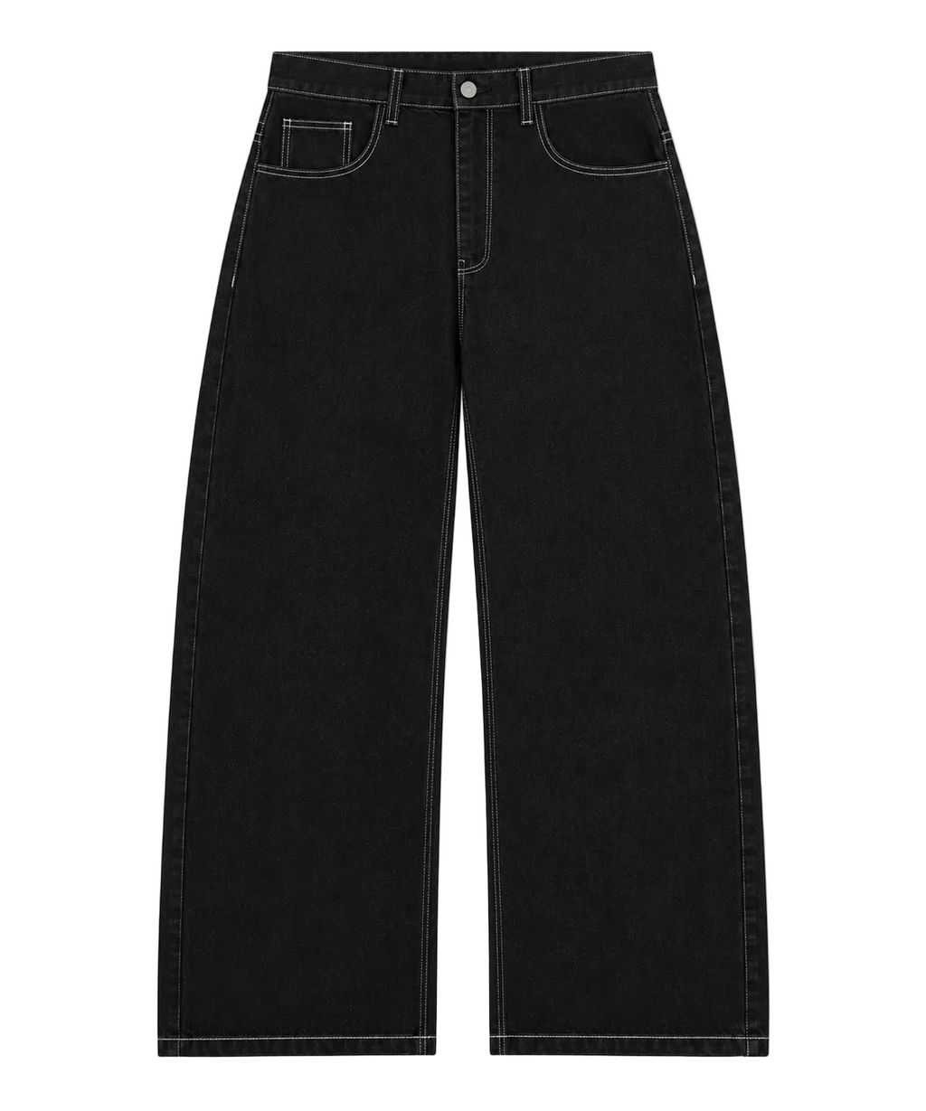Raw Baggy Denim / Black&White