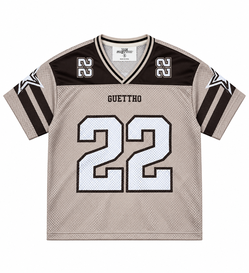 Mesh Jersey Guettho Sport / Beige/Brown