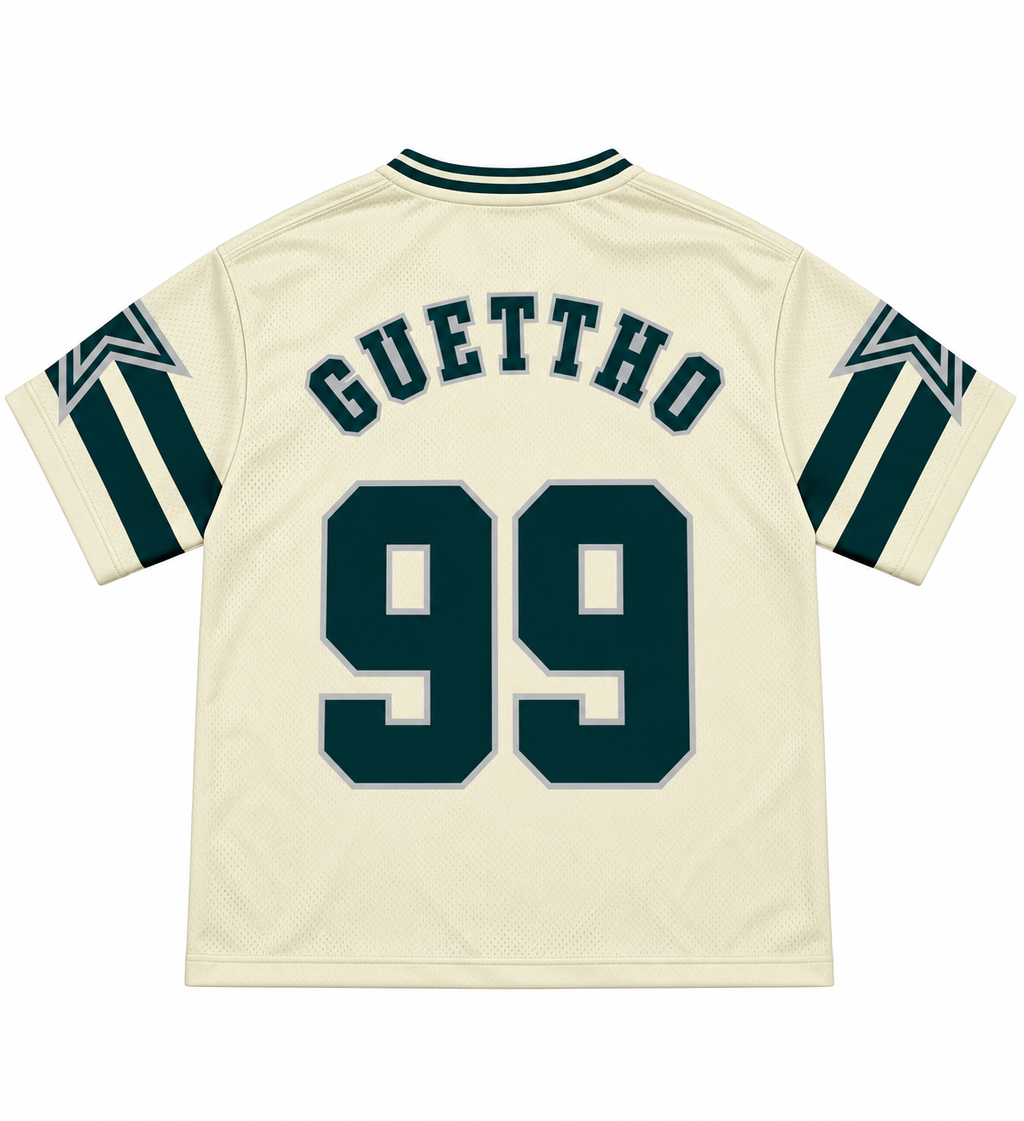 Mesh Jersey Guettho Sport /     Cream/Dark Green