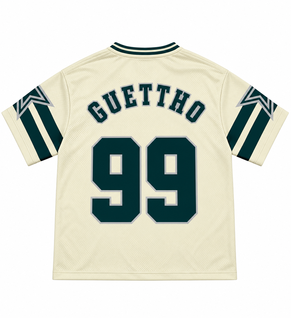 Mesh Jersey Guettho Sport /     Cream/Dark Green