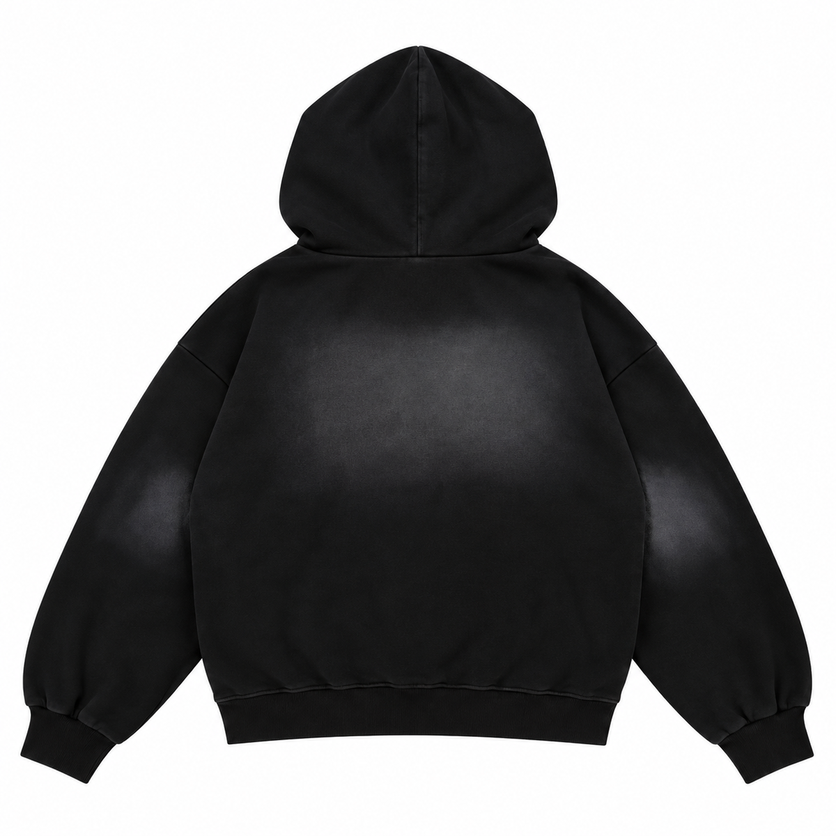 Hoddie Guettho Star / Black Acid Wash