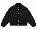 Raw denim Trucker Jacket / Black&White