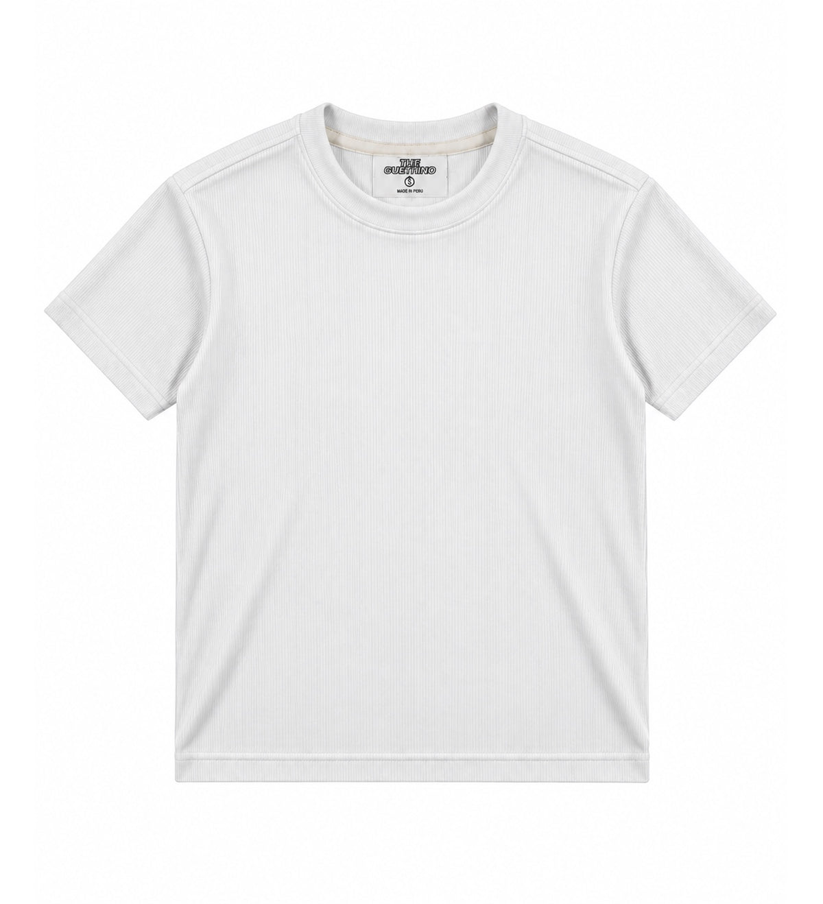 Ribbed T Shirt / White