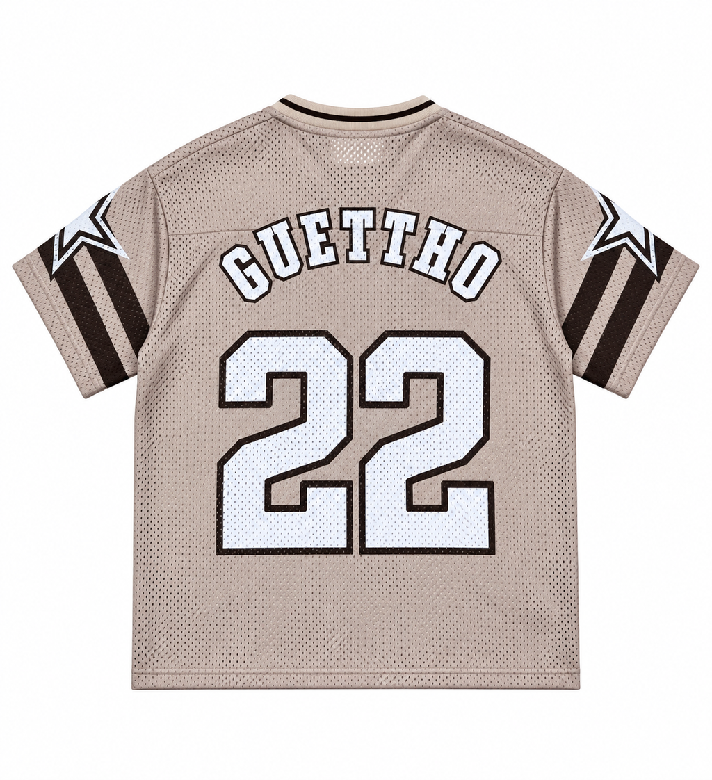 Mesh Jersey Guettho Sport / Beige/Brown