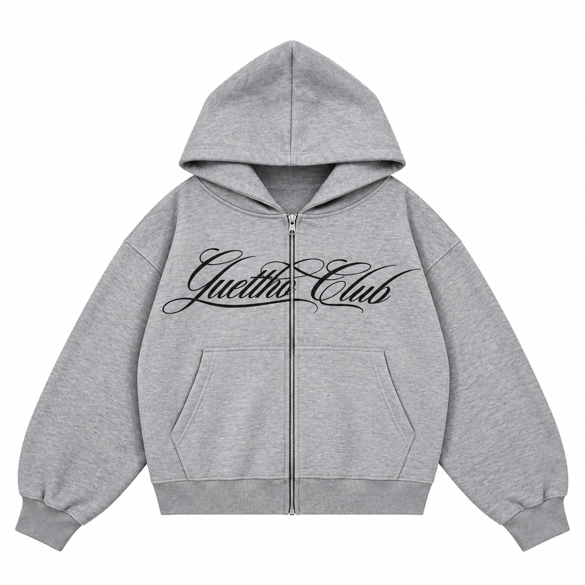 Guettho Club Zip Hoodie / Grey