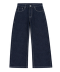 Raw Pinstripe Baggy Denim / Dark Indigo