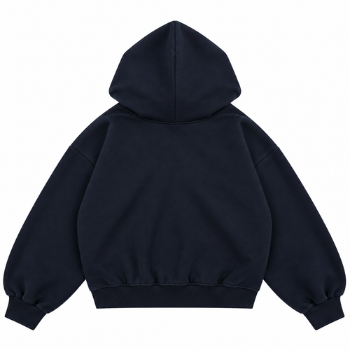 Guettho Club Zip Hoodie / Navy Blue