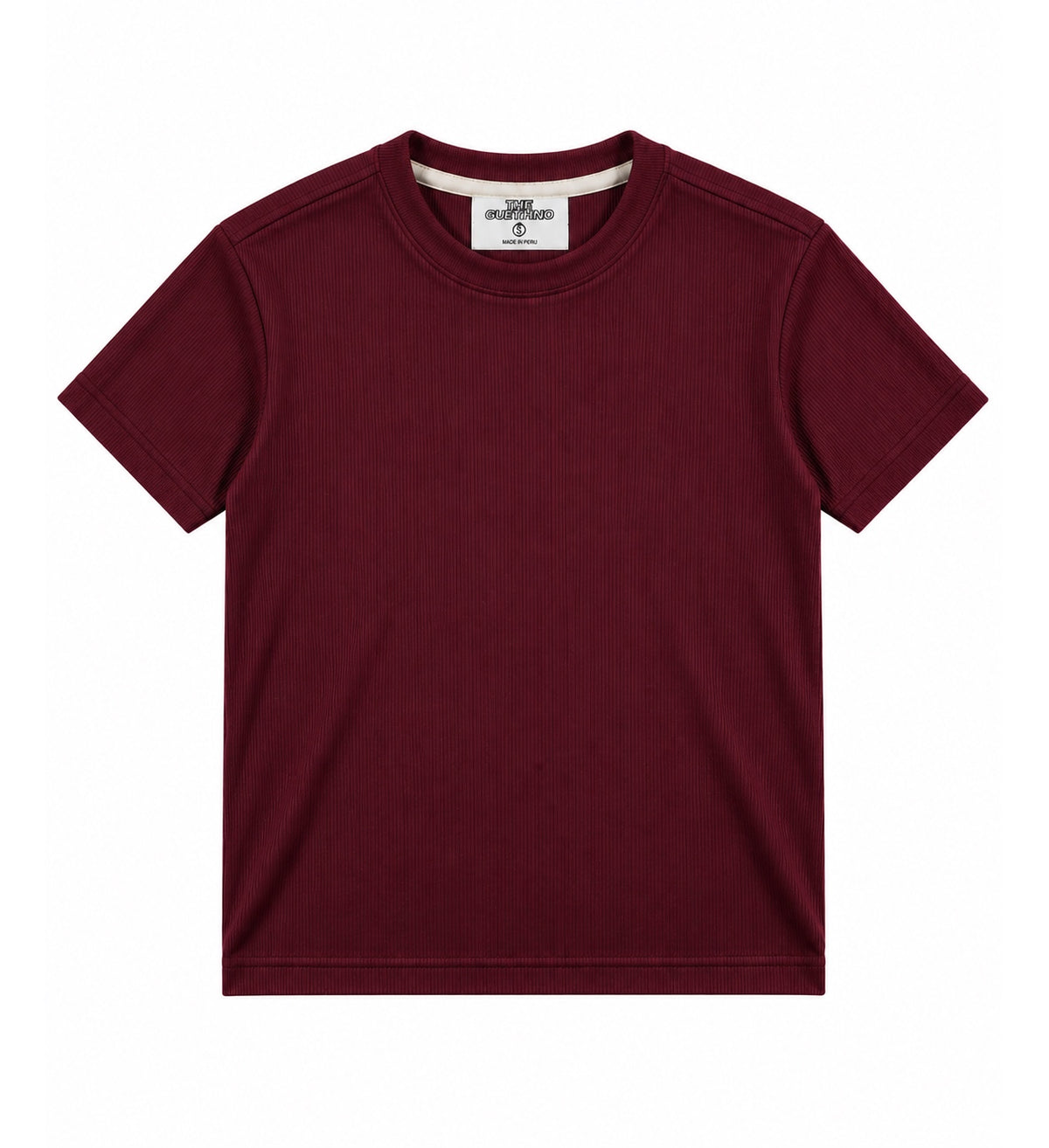 Ribbed T Shirt / Burgundy