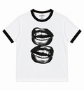 Baby Tee Graphic Lips / White