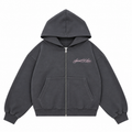 Spirt of Love Zip Hoodie / Charcoal Grey