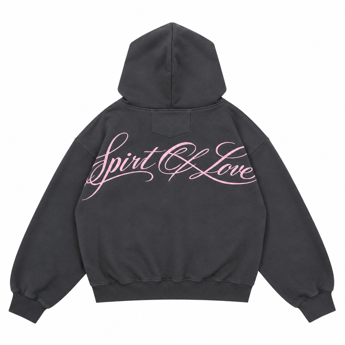 Spirt of Love Zip Hoodie / Charcoal Grey