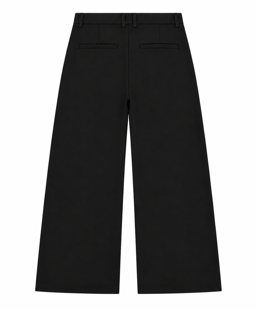 Wide Leg Trousers/ Black