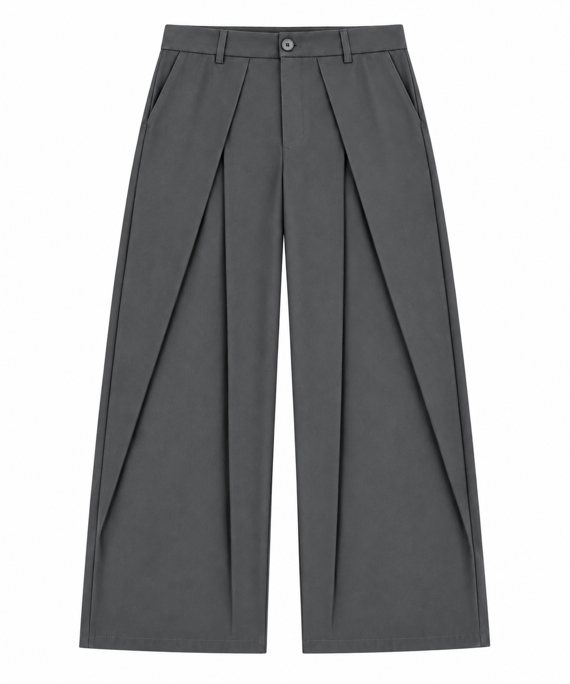 Wide Leg Trousers / Dark Grey