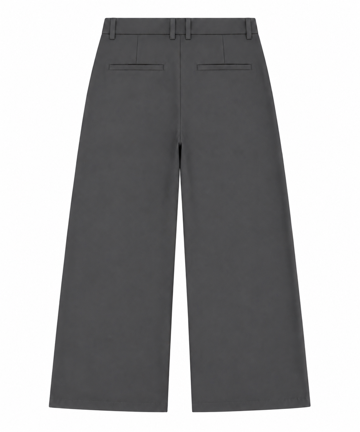 Wide Leg Trousers / Dark Grey