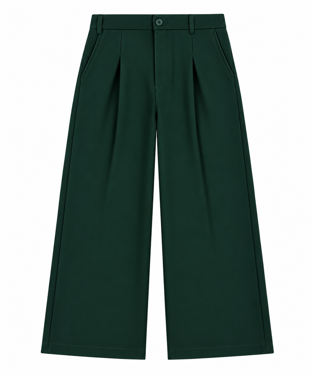 Wide leg Trousers / Deep Green