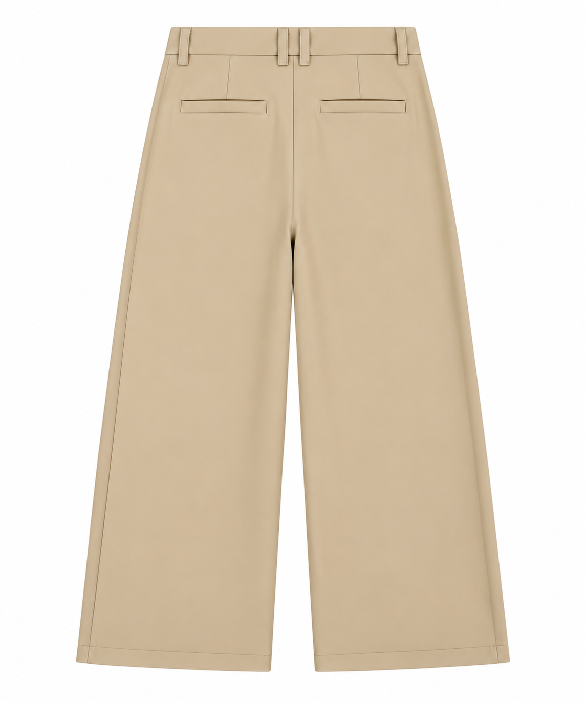 Wide Leg Trousers / Sand Beige
