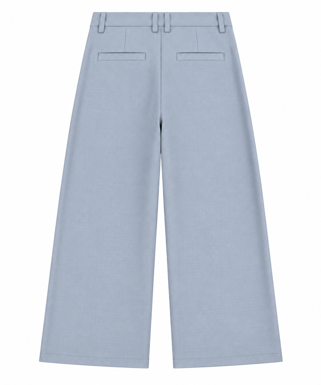 Wide Leg Trousers / Light Grey