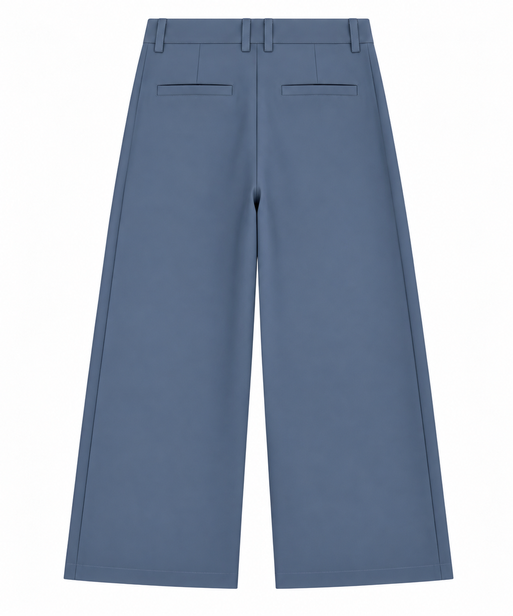 Wide Leg Trousers / Dusty Blue