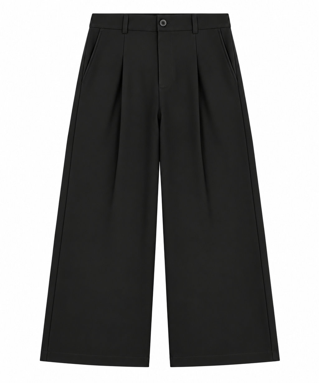 Wide Leg Trousers / Black