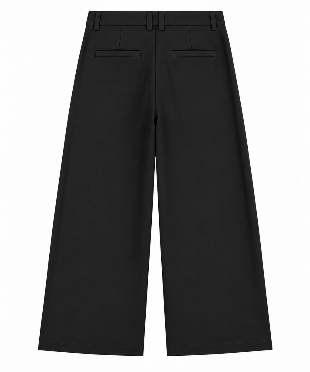 Wide Leg Trousers / Black