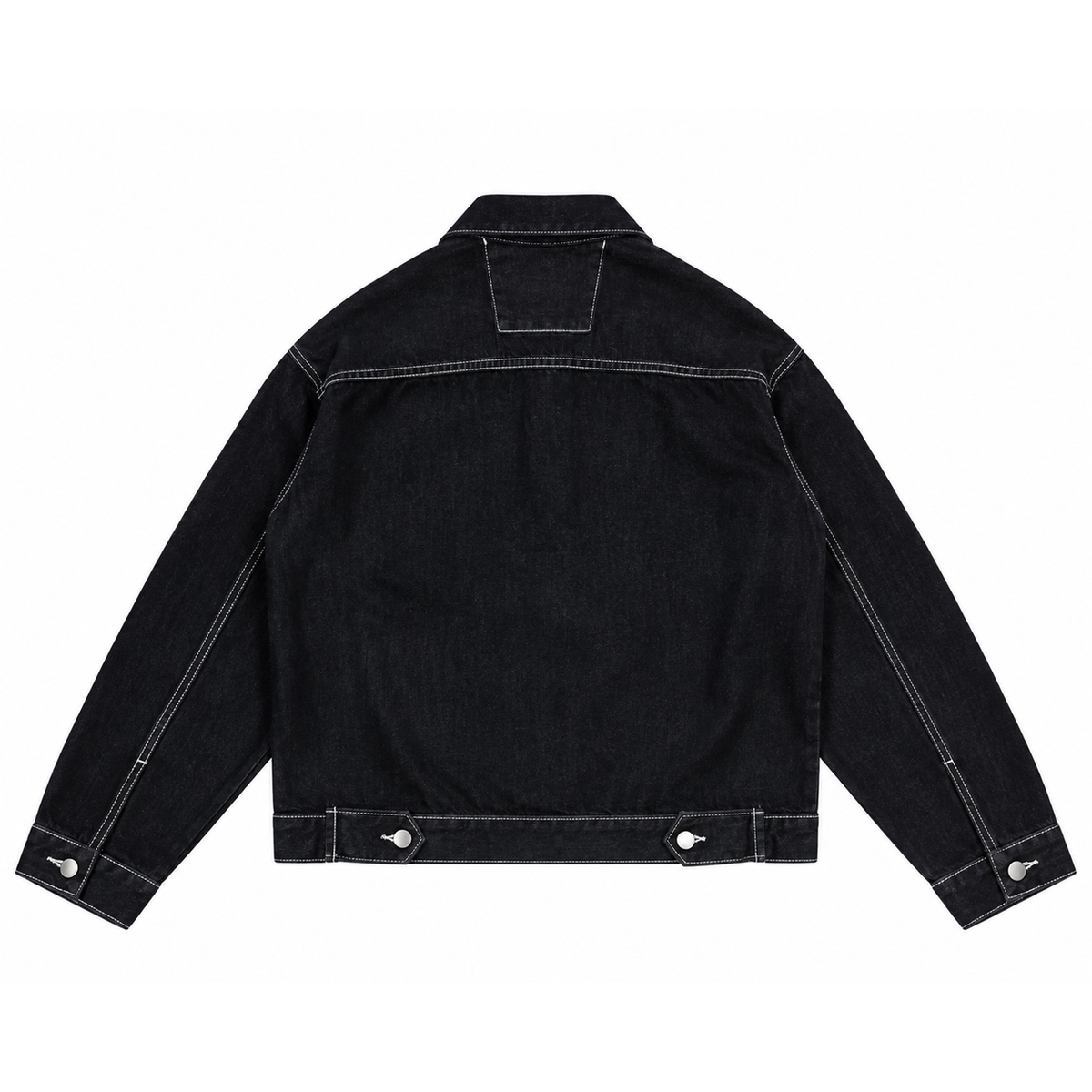 Raw denim Trucker Jacket / Black&White