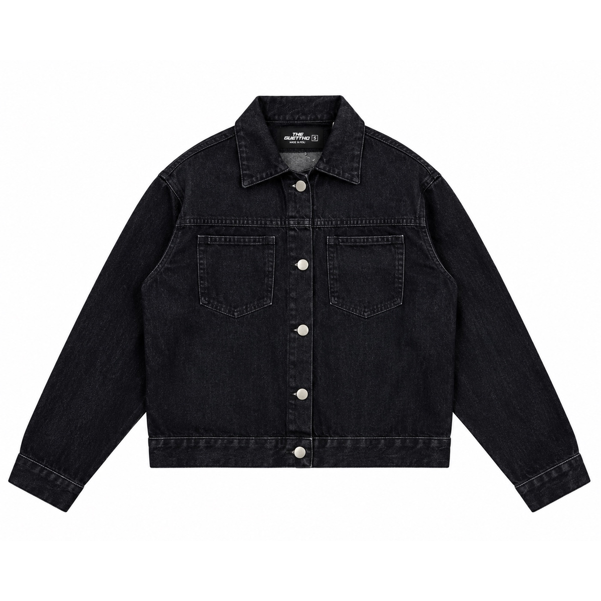 Raw denim Trucker Jacket / Black