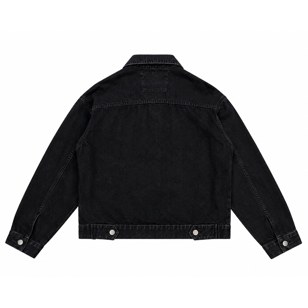 Raw denim Trucker Jacket / Black