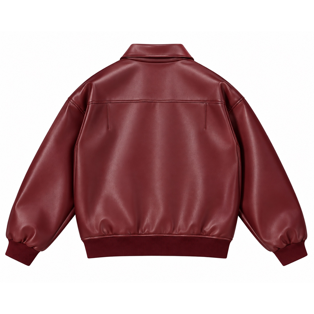 Leather Jacket / Burgundy