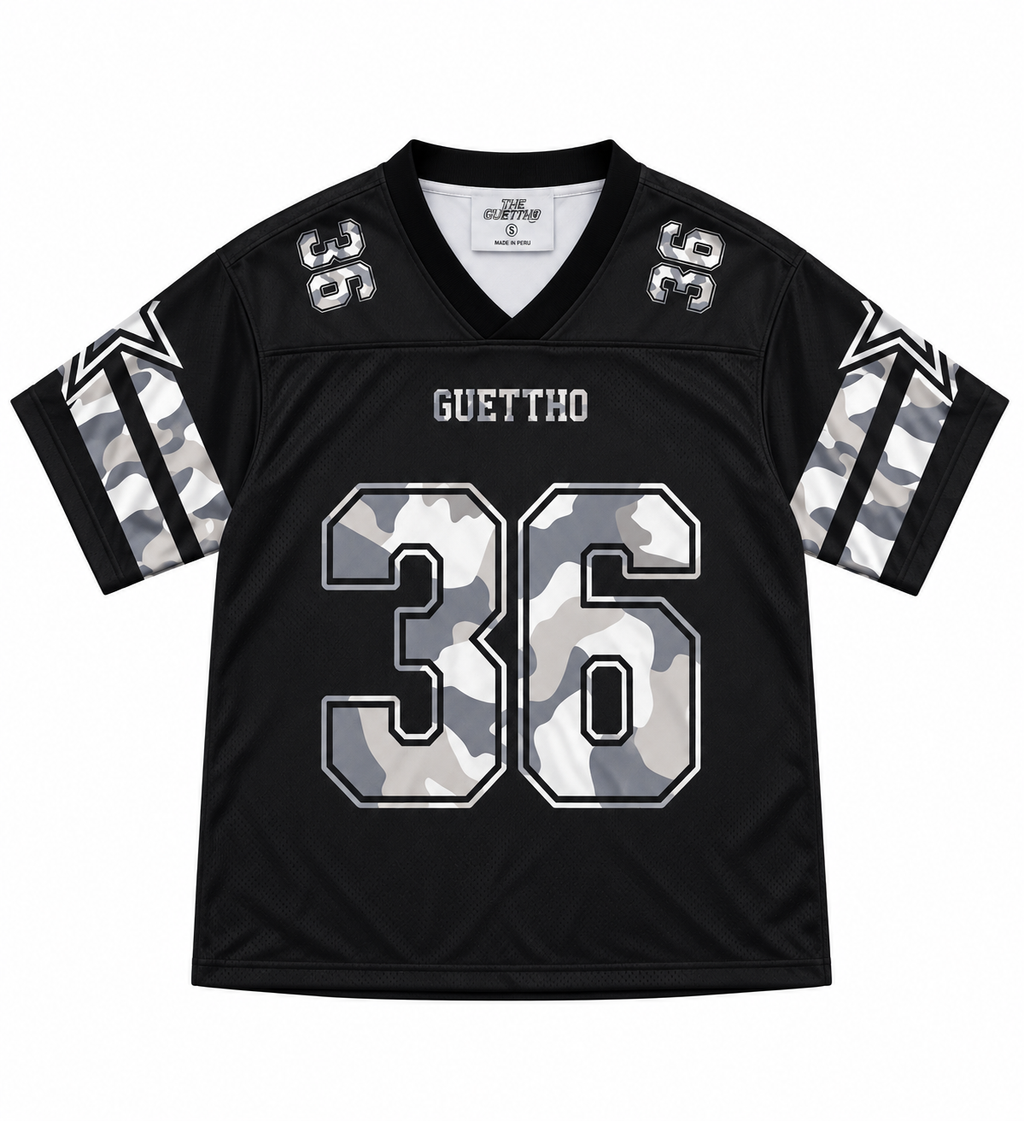 Mesh Jersey Guettho Sport / Black/Camo
