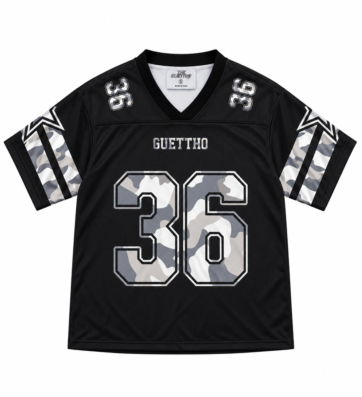 Mesh Jersey Guettho Sport / Black/Camo